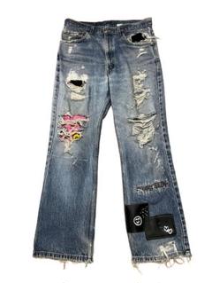 Levi's 517 grunge 襤褸 damage art crush
