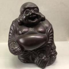 古い布袋様　陶器置物　永樂印　明治〈検 永樂善五郎　七福神 古い布袋様 陶器置物 永樂印 明治〈検 永樂善五郎 七福神