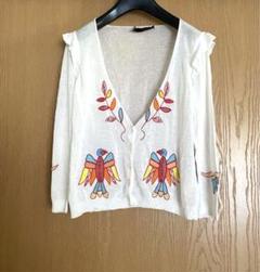 【日本製】 レア Dsquared2 刺繍 ビーズ シアー カーディガン ディー トップス