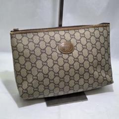 GUCCI - 良品 グッチ GG ポーチ 小型 ネイビー オールドグッチ