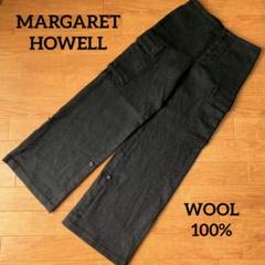 マーガレットハウエル ウール100% 2way カーゴパンツ クロップド丈 マーガレットハウエル ウール100% 2way カーゴパンツ クロップド