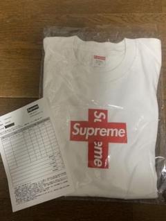 Supreme シュプリーム Cross Box Logo tee M 白