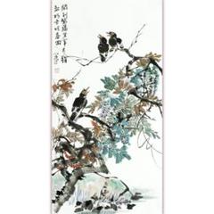 中国の花鳥画 「開到紫藤芳事盡」水墨画 肉筆画真跡保証あります R-10101 中国の花鳥画 「開到紫藤芳事盡」水墨画 肉筆画真跡保証あります
