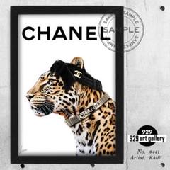 CHANEL  type☆A3SPアートインテリアポスター#441★豹シャネル CHANEL type☆A4額装済アートインテリアポスター#441☆豹