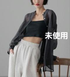 未使用 ローリーズファーム バンドシアーシャツＬＳ ブラック