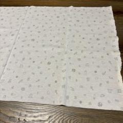 未使用 ガーゼ生地 ブルー系 ベイビーグッズ柄 115x30 ハンドメイド 綿