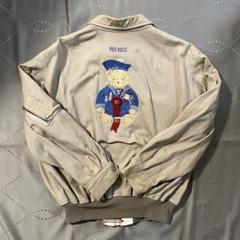 古着 ピンクハウス ブルゾン くま ベア 総柄 アイボリーベージュ