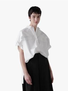 ◆美品◆アドーア◆4.4万◆モダンコットンロールアップブラウス◆白◆M◆