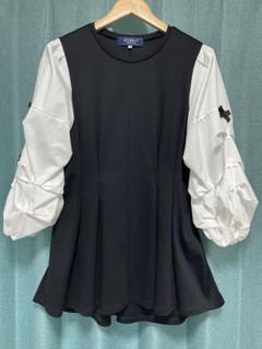 エムズグレイシー❤︎シースルー袖立体花 チュニック　42 お盆限定お値下げ エムズグレイシー カットワークレース花柄刺繍