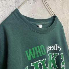 古着 アメリカ輸入 プリント Tシャツ 半袖 緑色 XLサイズ 英文字