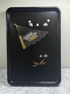 古盆 切手盆 長方形 金彩 扇柄 伝統工芸品 古盆 切手盆 長方形 金彩 扇柄 伝統工芸品 - メルカリ