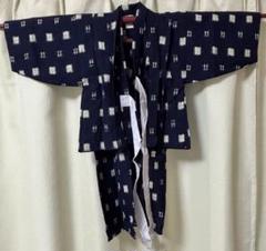 子供用着物 紺色 格子模様 100cm〜