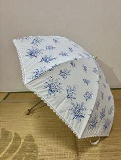 【新品未使用！】ナッツ　nuts　昭和レトロ花柄　日傘 新品未使用！】ナッツnuts昭和レトロ花柄日傘