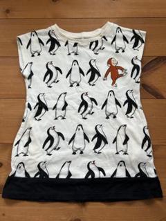 【送料込み】おさるのジョージ ペンギン柄 ノースリーブチュニック　90サイズ