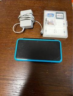 new Nintendo 2DSLL ターコイズブルー　カセット 充電器付き
