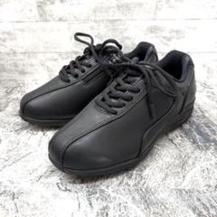 極美品✨ ミズノ LS028 ウォーキングシューズ 22.5 サイドジップ 黒