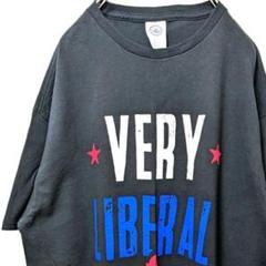 デルタプロウェイト ベリーリベラル ロゴ Tシャツ ブラック 黒色 L 古着