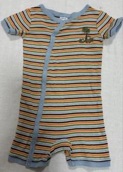 GYMBORee ベビーマルチボーダーロンパース モンキー刺繍　2T 90cm