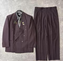 NO.64【vintage】 セットアップ ダブル ピンズ ネクタイ 薄パープル