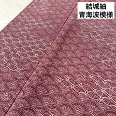 【人気沸騰】 青海波 小紋 可愛い扇の模様 翼-353 正絹 袷 広衿 着物・浴衣