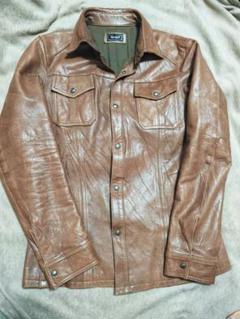 Rennat 本革 レザーシャツ レザージャケット vintage 限定