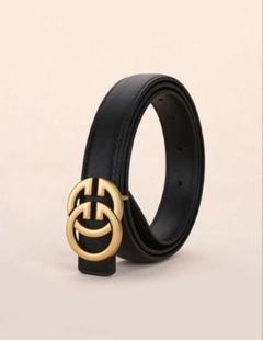 GUCCI GGパターン ブラックベルト値下げ⭕️ GUCCIブラックレザー GGパターン ベルト110/44 - メルカリ