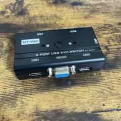 2 ポートUSBKVMスイッチ手動ケーブル付プラスチックプラグアンドプレイ