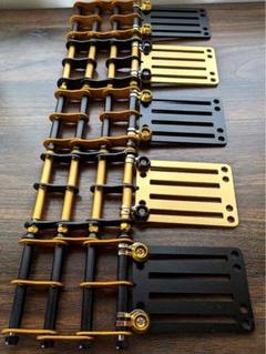 黒×金 千鳥　ニックス風ベルトループ 腰道具 腰袋 工具差し 4段チェーン付き 千鳥 黒×金 ニックス風ベルトループ 腰道具 腰袋 工具差し 4連