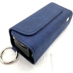 ◆アイコス イルマi ケース iqos iluma 用 カラビナ スエード 紺１