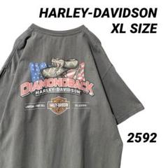 ハーレーダビッドソン スカル バックプリント コブラ XL Tシャツ
