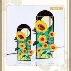 【アクリル画】商品名　「向日葵との出会い」新品未使用品 m47590766204_1.jpg?1747493590