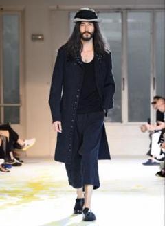 着画あり!!15ss ヨウジヤマモト 装飾釦 ジャガードロングジャケット 着画あり!!15ss ヨウジヤマモト 装飾釦 ジャガードロング