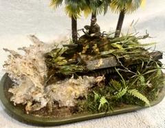 タミヤ1/35 日本軍79式戦車 南方サイパンの悪路で水溜りに突入のジオラマ タミヤ1/35 日本軍79式戦車 南方サイパンの悪路で水溜りに突入の