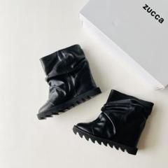 zucca パンツブーツ ブラック レザー Mサイズ 日本製 22AW zucca パンツブーツ ブラック レザー Mサイズ 日本製 22AW