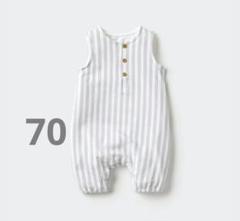 ユニクロ ショートオール 70 ブルー