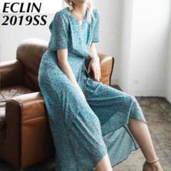 ECLIN 19SS カシュクール小花柄ワンピース