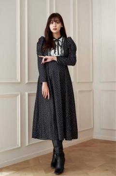 Her lip to Orangerie Long Dress ワンピース Fubail / Orangerie Dot Long Dress