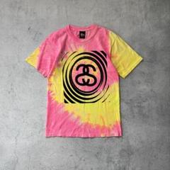 10s stussy tie dye ss link print tee