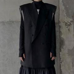 litmus リトマス　レザーハーフベスト 爆売り！ litmus リトマス レザーハーフベスト トップス - トップス
