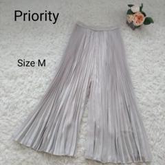 タグ付き美品　Priority 　プリーツガウチョパンツ タグ付き美品 Priority プリーツガウチョパンツ - メルカリ