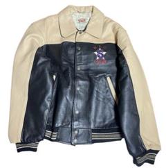 Schott スタジャン 黒 ウール・レザー　40 Cafe Racer Leather Jacket