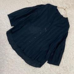 《美品》 CANOA ブラウス ネイビー 9 キレイめ オフィス 上品