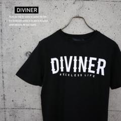 【DIVINER10周年Tシャツ】メロイックサインTシャツ BL×WH S