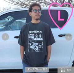 しまむらnozomi シネマTシャツ メンズ ダークグレー Lサイズ
