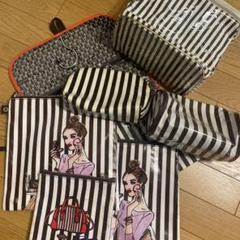 ヘンリーベンデル ストライプ柄 イラストポーチ