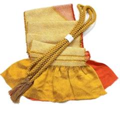 ［4213］帯締め 帯揚げ セット 美品 絞り 金糸 正絹 着物 帯絞め