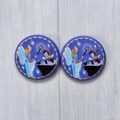 Disney Characters 刺繍缶バッジビスケット ピノキオのサムネイル