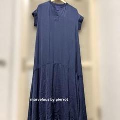 pierrotネイビーAライン半袖ワンピース 10