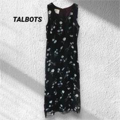 タルボット【２枚SET】花柄　ノースリーブ　ワンピース　長袖ブラウス　ネイビー