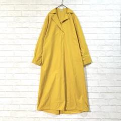 【NOLITA】鮮やかイエロー 長袖プルオーバーロングワンピース フレア裾